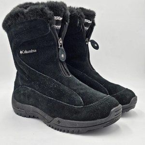 Columbia Vallara 200 Gram Suede Snow Boot Women's SIze 7.5 (Black)